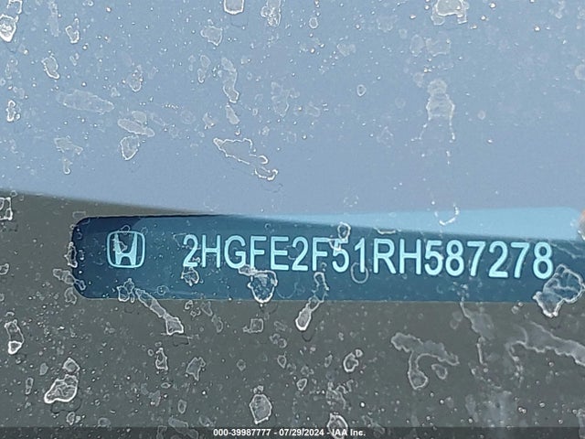 Honda Civic Sport 2024 2HGFE2F51RH587278 Image 9