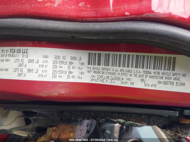 1C4PJLAB1GW350614 Jeep Cherokee Altitude