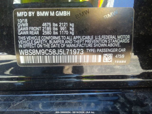 WBS8M9C58J5L71973 BMW M3