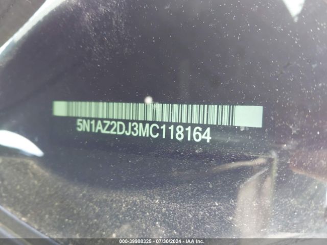 5N1AZ2DJ3MC118164 Nissan Murano Platinum Fwd
