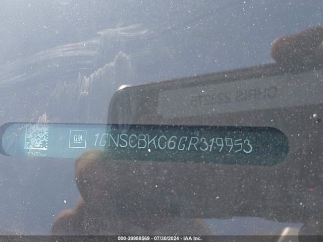 1GNSCBKC6GR319953 Chevrolet Tahoe Lt