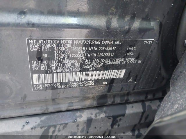 Toyota Rav4 Xle 2021 2T3W1RFV7MC115924 Image 9