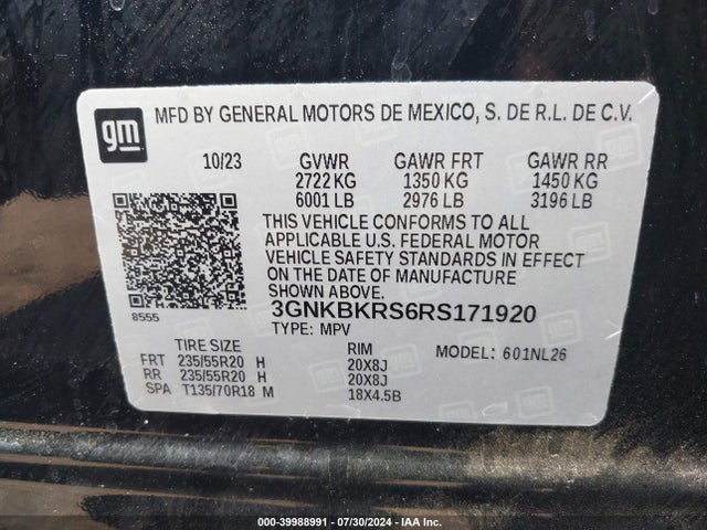 Chevrolet Blazer Awd Rs 2024 3GNKBKRS6RS171920 Image 9