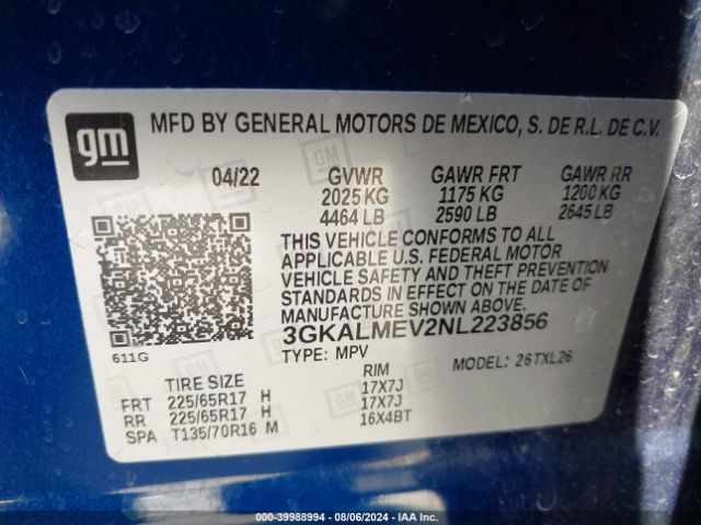 2022 GMC TERRAIN 3GKALMEV2NL223856 Photo 8