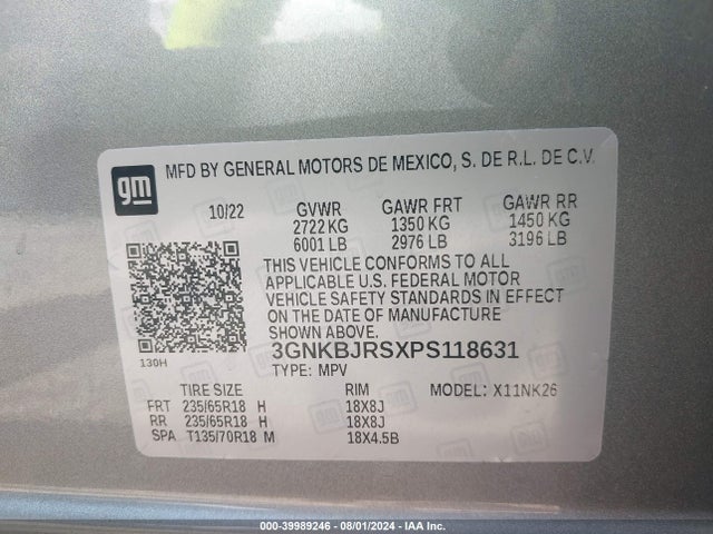 Chevrolet Blazer Awd 3lt 2023 3GNKBJRSXPS118631 Image 9