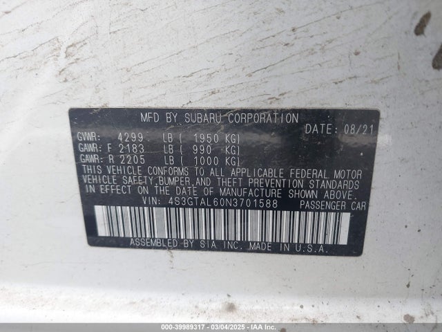 4S3GTAL60N3701588 Subaru na