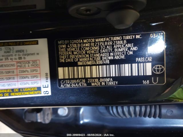 NMTKHMBX4JR007498 Toyota C-HR XLE
