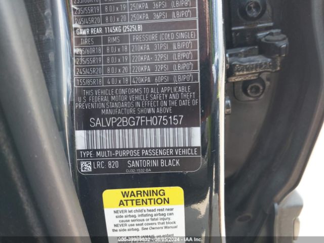 SALVP2BG7FH075157 Land Rover Range Rover Evoque Pure