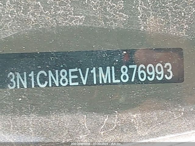 3N1CN8EV1ML876993 Nissan Versa Sv Xtronic Cvt