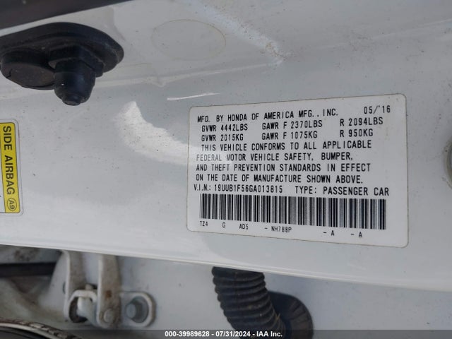 19UUB1F56GA013815 Acura TLX TECH