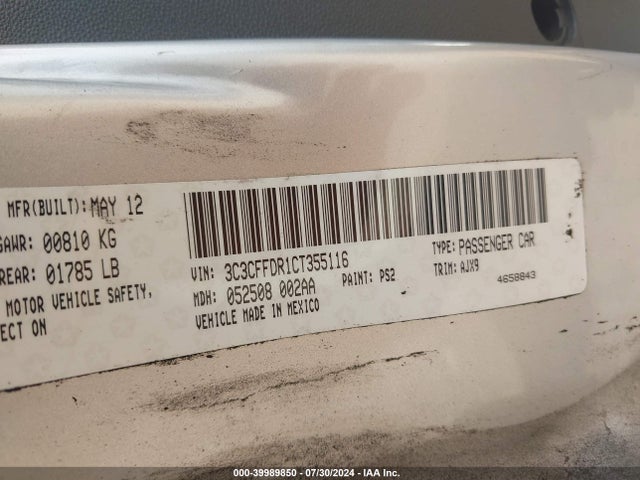 2012 FIAT 500C 3C3CFFDR1CT355116 Photo 8