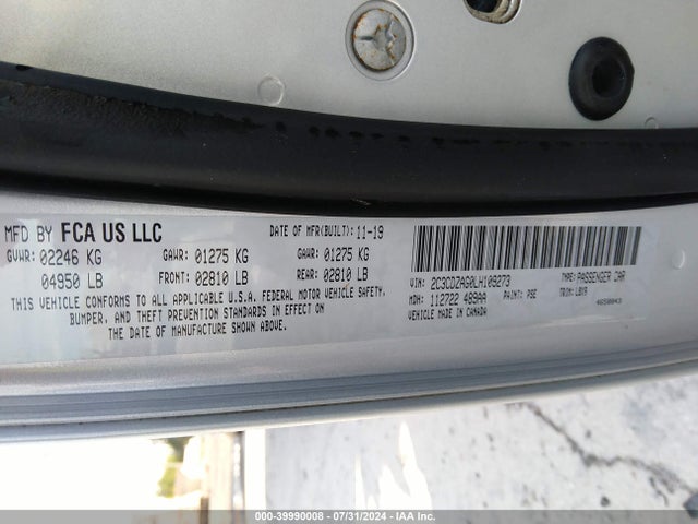 Dodge Challenger Sxt 2020 2C3CDZAG0LH109273 Image 9