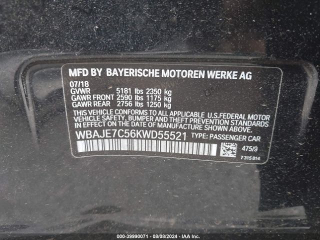 WBAJE7C56KWD55521 BMW 540i Xdrive