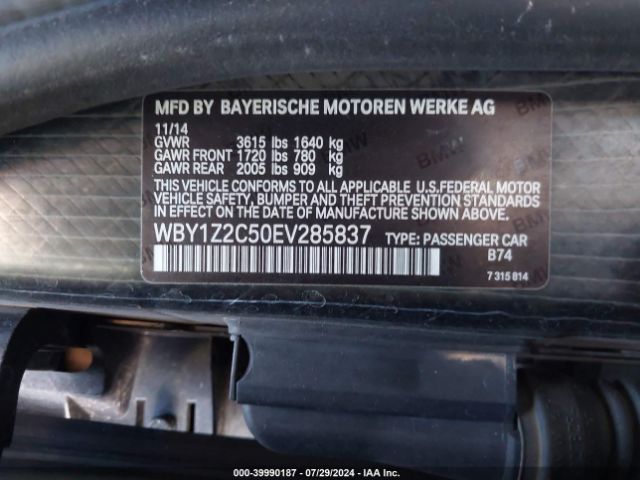 WBY1Z2C50EV285837 BMW I3