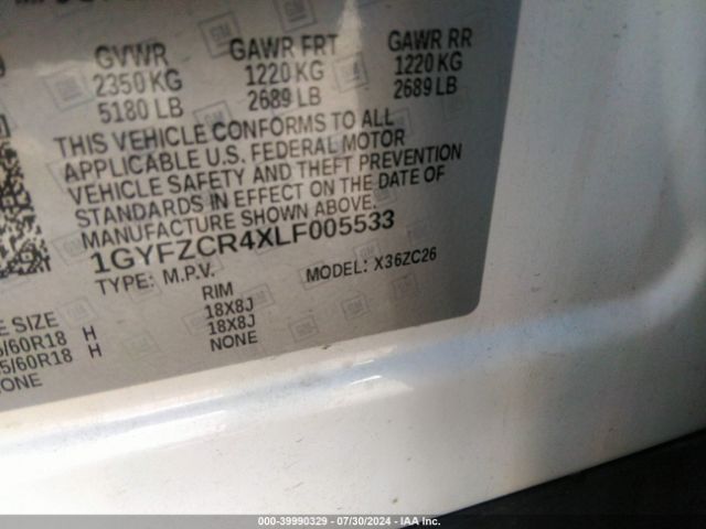 1GYFZCR4XLF005533 Cadillac Xt4 Fwd Premium Luxury