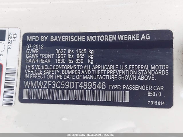 2013 MINI CLUBMAN WMWZF3C59DT489546 Photo 8