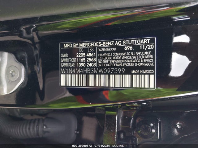W1N4M4HB3MW097399 Mercedes-Benz Glb 250 4matic