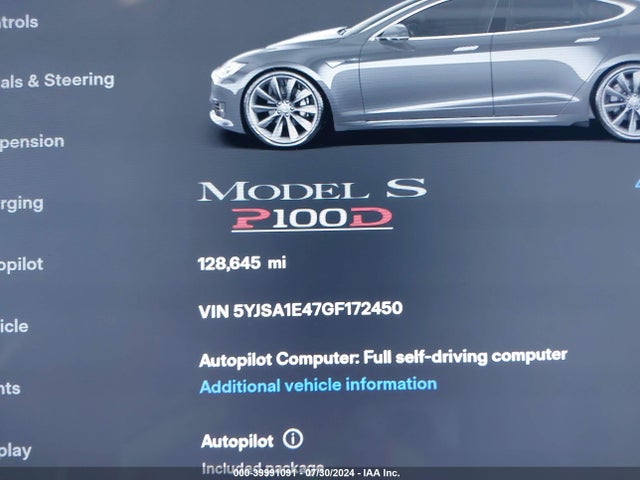 Tesla Model S 90d/p100d/p85d/p90d 2016 5YJSA1E47GF172450 Image 14