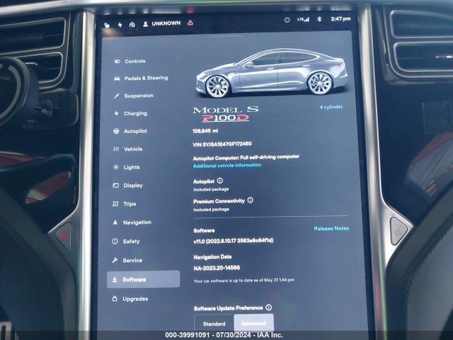 Tesla Model S 90d/p100d/p85d/p90d 2016 5YJSA1E47GF172450 Image 7