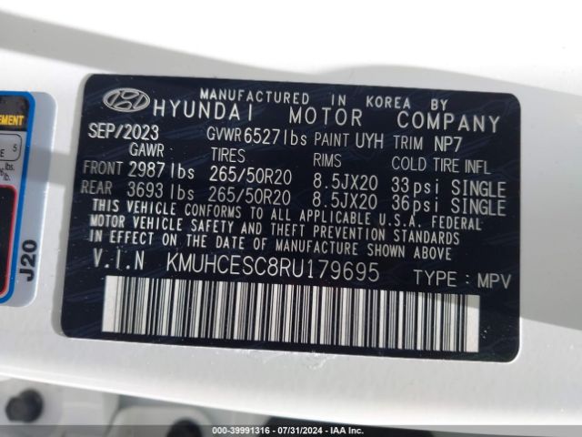 KMUHCESC8RU179695 Genesis Gv80 3.5t Awd