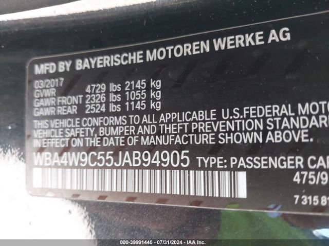 WBA4W9C55JAB94905 BMW 440i Xdrive