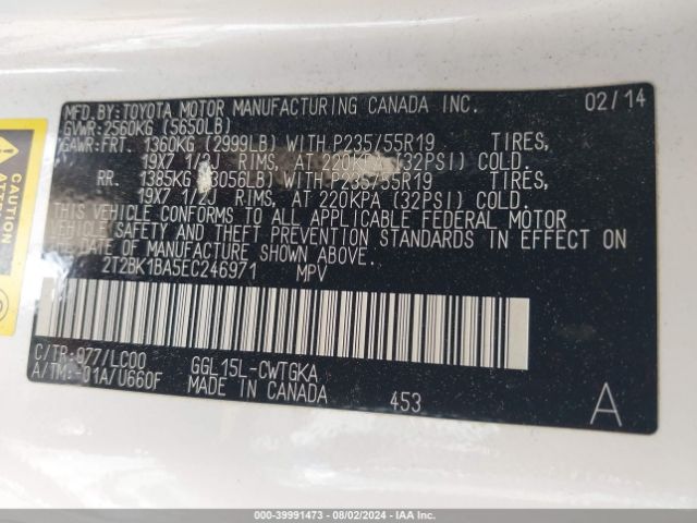 2T2BK1BA5EC246971 Lexus Rx 350 F Sport