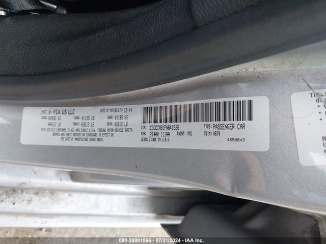 1C3CCCAB1FN641826 Chrysler 200 Limited