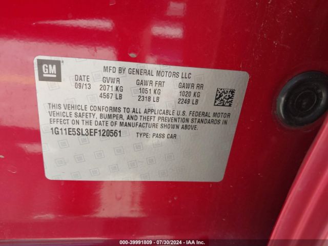 1G11E5SL3EF120561 Chevrolet MALIBU 2LT