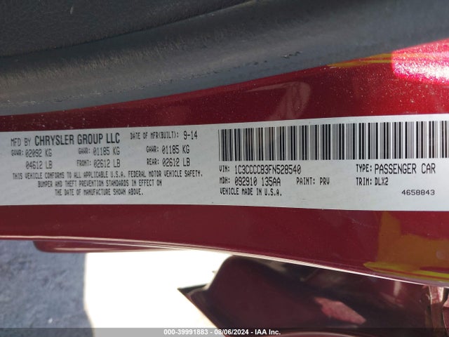 1C3CCCCB3FN528540 Chrysler 200 C