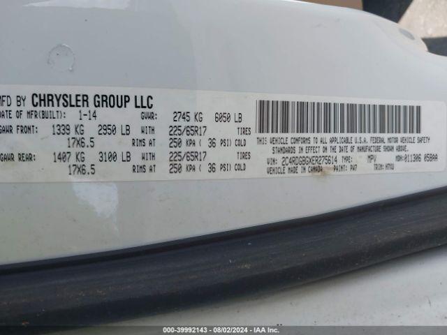 2C4RDGBGXER275614 Dodge Grand Caravan American Value Pkg