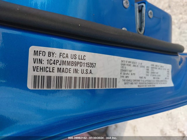 1C4PJMMB9PD115357 Jeep Cherokee Altitude Lux 4x4