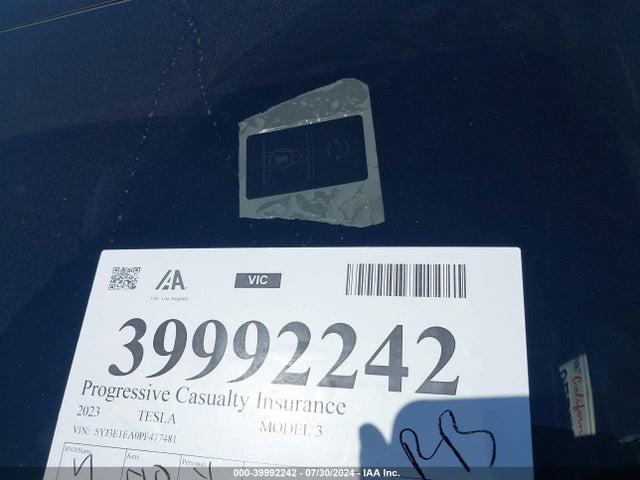 2023 TESLA MODEL 3 5YJ3E1EA0PF477481 Photo 10