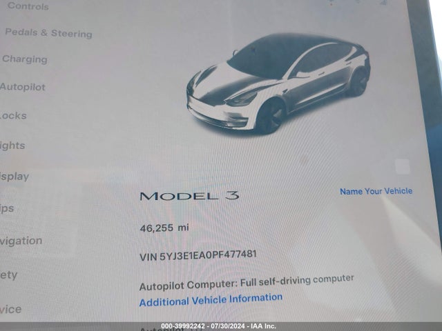 2023 TESLA MODEL 3 5YJ3E1EA0PF477481 Photo 6