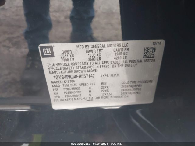 1GYS4PKJ4FR557147 Cadillac Escalade Platinum
