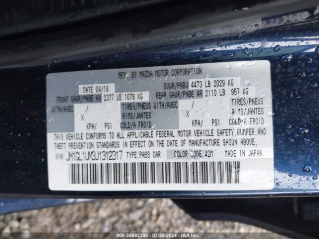 JM1GL1UM3J1312317 Mazda Mazda6 Sport