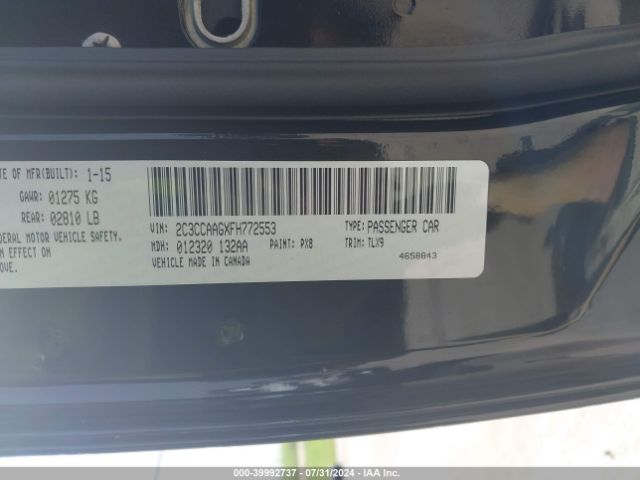 2C3CCAAGXFH772553 Chrysler 300 Limited