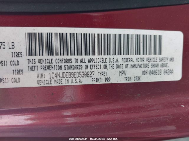 1C4NJDEB9ED530827 Jeep Compass Latitude