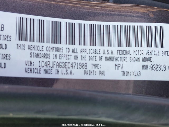 1C4RJFAG3EC471908 Jeep Grand Cherokee Altitude