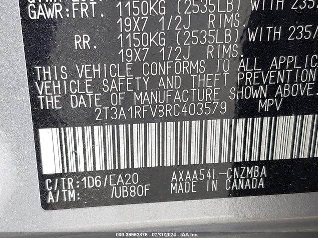 Toyota Rav4 Xle Premium 2024 2T3A1RFV8RC403579 Image 9