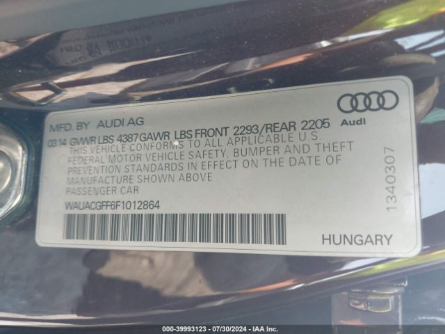 WAUACGFF6F1012864 Audi A3 1.8t Premium