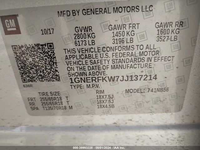 Chevrolet Traverse Ls 2018 1GNERFKW7JJ137214 Image 9