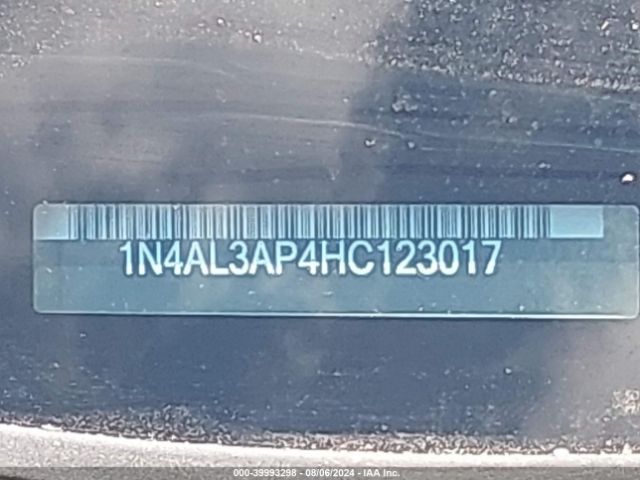 1N4AL3AP4HC123017 Nissan Altima 2.5/2.5 S/2.5 Sl/2.5 Sr/2.5 Sv