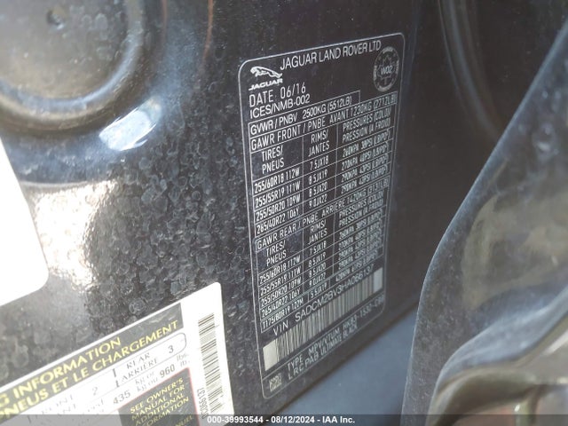 Jaguar s/c lev3 sulev30 2017 SADCM2BV3HA066137 Image 9