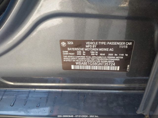 WBA8E1G58GNT35724 BMW 320i