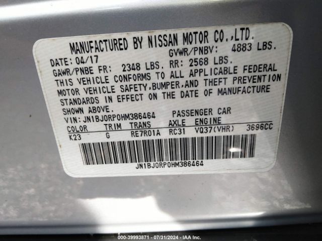 JN1BJ0RP0HM386464 Infiniti QX50