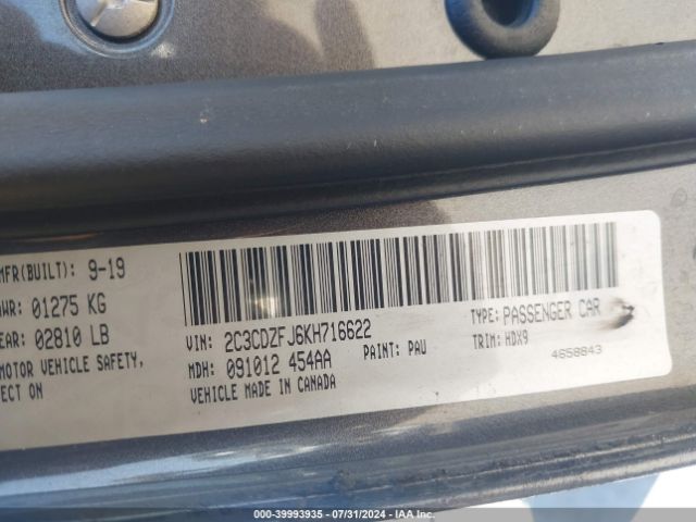 2C3CDZFJ6KH716622 Dodge Challenger R/t Scat Pack Widebody