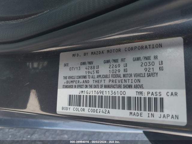 Mazda Mazda6 I Touring 2014 JM1GJ1T69E1136100 Image 9