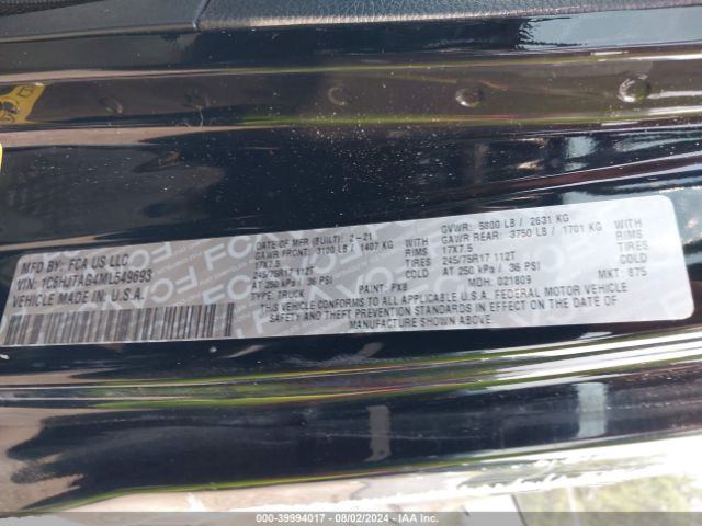 1C6HJTAG4ML549693 Jeep Gladiator Sport S 4x4