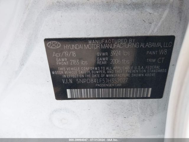 5NPD84LF5JH352027 Hyundai Elantra Value Edition