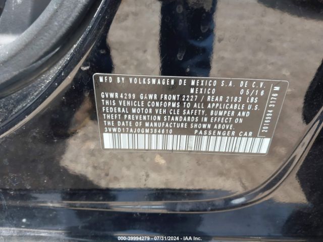 3VWD17AJ0GM384610 Volkswagen Jetta 1.8t Sport